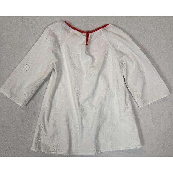 Matilda Jane 435 Girls Snow Angel Top Sz 14 Make Believe White Red Floral Tween - Picture 3 of 9